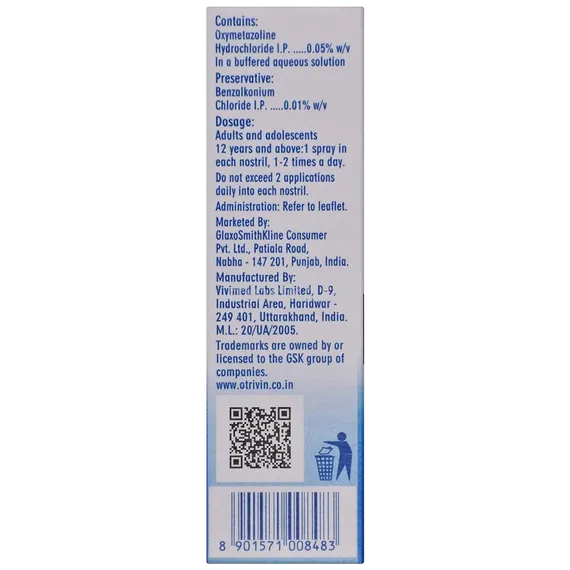 otrivin oxy fast relief adult nasal spray 10 ml